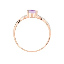 Bague Candice Or Rose Amethyste-Histoire d'Or New