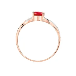 Bague Candice Or Rose Rubis-Histoire d'Or