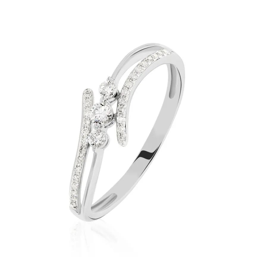 Bague Carey Or Blanc Diamant-Histoire d'Or New