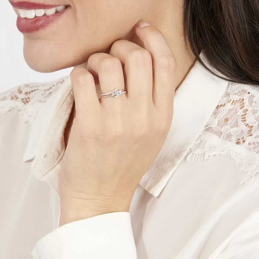 Bague Carey Or Blanc Diamant-Histoire d'Or New