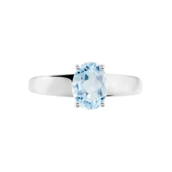 Bague Cassius Or Blanc Topaze Bleu Sky-Histoire d'Or Discount