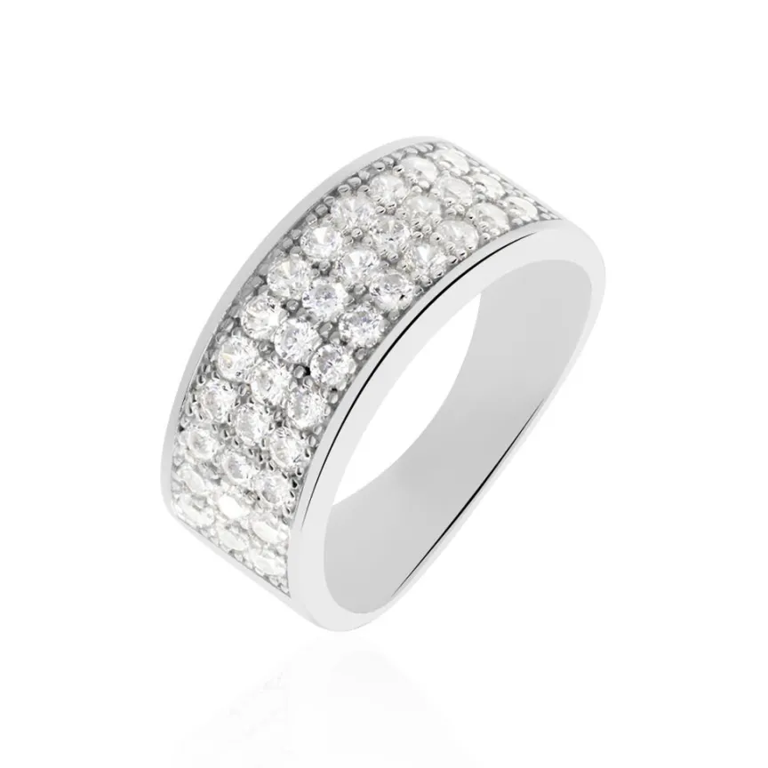 Bague Cecelia Argent Blanc Oxyde De Zirconium-Histoire d'Or New