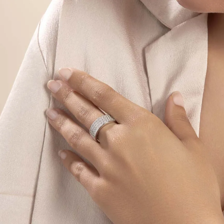 Bague Cecelia Argent Blanc Oxyde De Zirconium-Histoire d'Or New