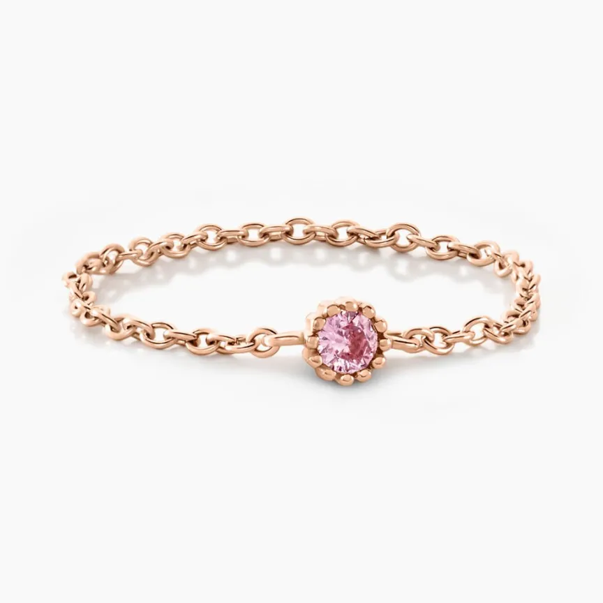 Bague Chaine Rio Selaron Argent Rose Oxyde De Zirconium-Histoire d'Or Online