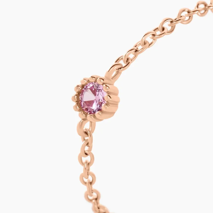 Bague Chaine Rio Selaron Argent Rose Oxyde De Zirconium-Histoire d'Or Online