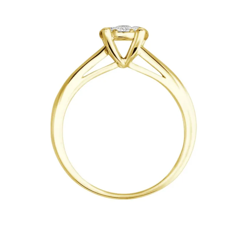 Bague Charlène Or Jaune Diamant Synthetique-Histoire d'Or Hot