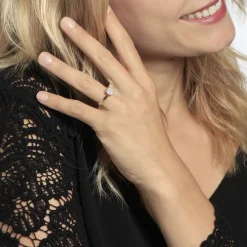 Bague Charlène Or Jaune Diamant Synthetique-Histoire d'Or Hot