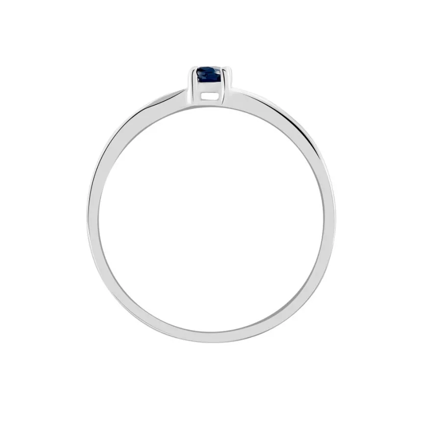 Bague Charmante Or Blanc Saphir Et Diamant-Histoire d'Or New