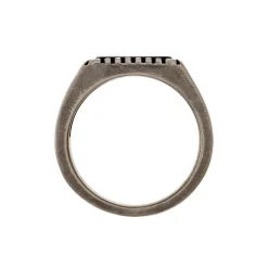 Bague Chevalière Acier Vieillit Haris Agate-Histoire d'Or Best