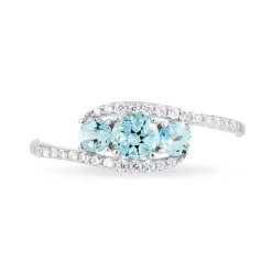 Bague Chloe Or Blanc Topaze Et Oxyde De Zirconium-Histoire d'Or New