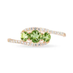 Bague Chloe Or Rose Péridot Et Oxyde De Zirconium-Histoire d'Or