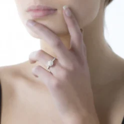 Bague Chou Or Blanc Diamant-Histoire d'Or Online