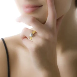 Bague Chou Or Jaune Diamant-Histoire d'Or Hot