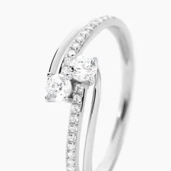 Bague Clarina Or Blanc Oxyde De Zirconium-Histoire d'Or New