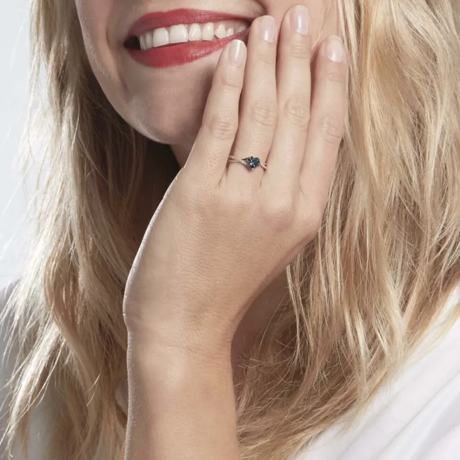 Histoire d'Or Bague Clothilde Or Blanc Topaze Et Oxyde De Zirconium