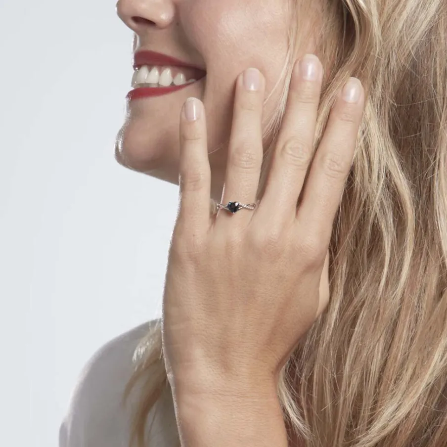 Histoire d'Or Bague Clothilde Or Blanc Topaze Et Oxyde De Zirconium