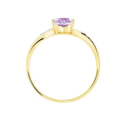 Bague Clothilde Or Jaune Amethyste Et Oxyde De Zirconium-Histoire d'Or Online