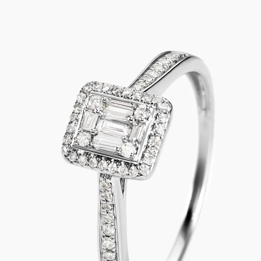 Bague Collection 1986 Or Blanc Diamant-Histoire d'Or Discount