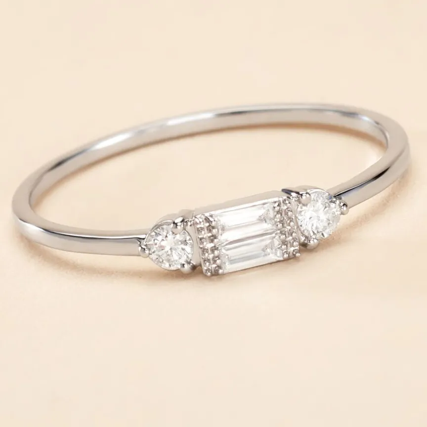 Bague Collection 1986 Or Blanc Diamant-Histoire d'Or Outlet