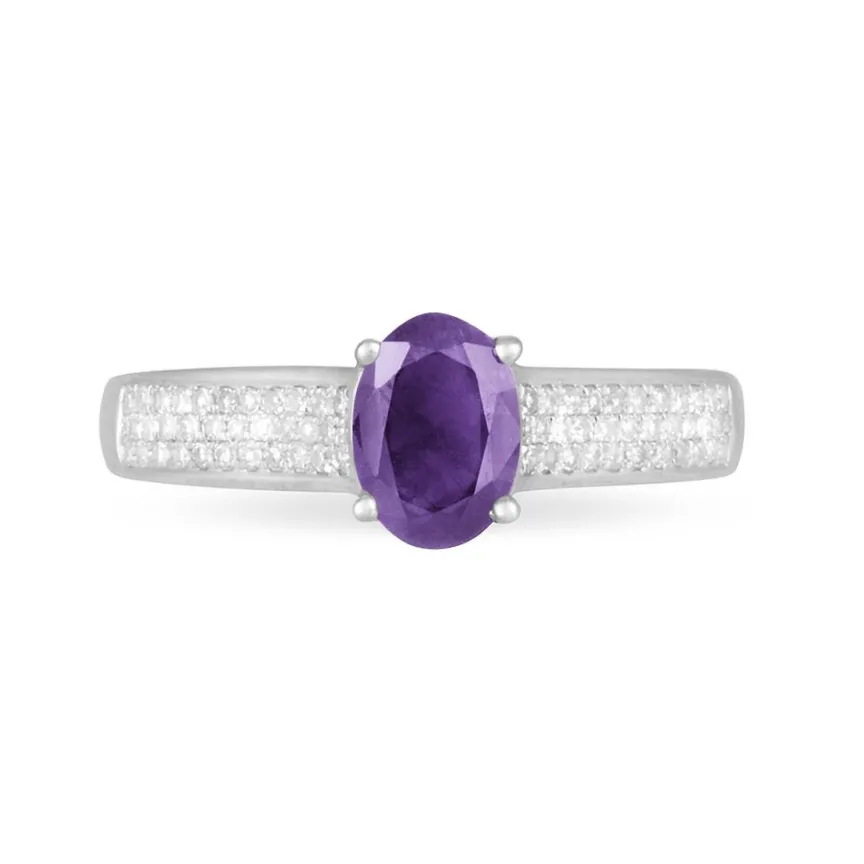 Bague Crista Or Blanc Amethyste Et Diamant-Histoire d'Or Clearance