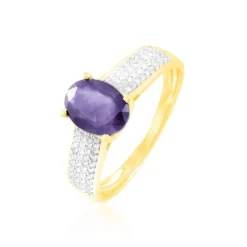 Histoire d'Or Bague Crista Or Jaune Amethyste Et Diamant