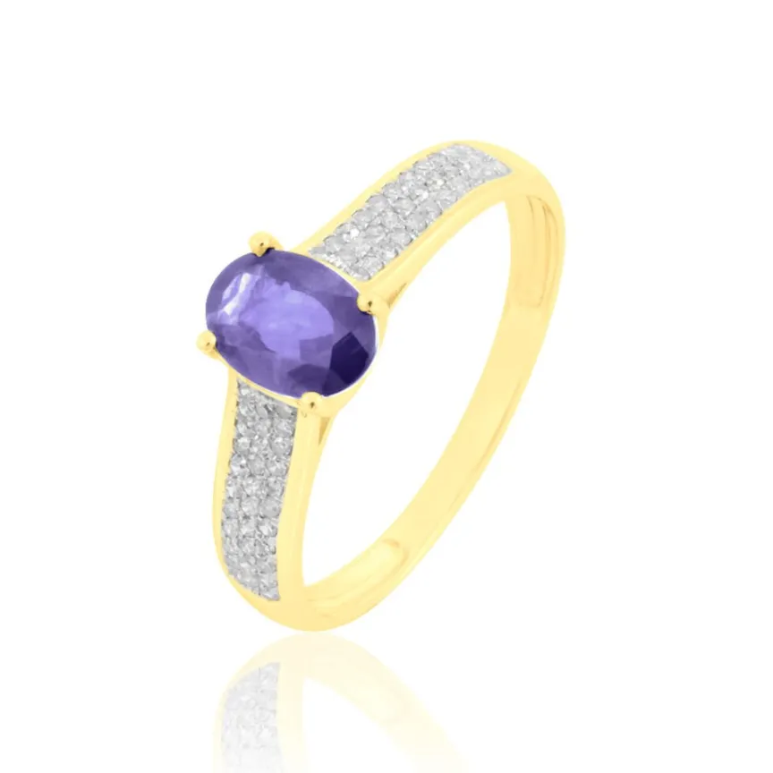 Bague Crista Or Jaune Amethyste Et Diamant-Histoire d'Or Clearance