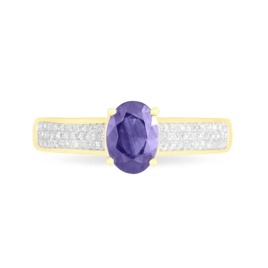 Bague Crista Or Jaune Amethyste Et Diamant-Histoire d'Or Clearance