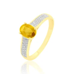 Bague Crista Or Jaune Citrine Et Diamant-Histoire d'Or Best
