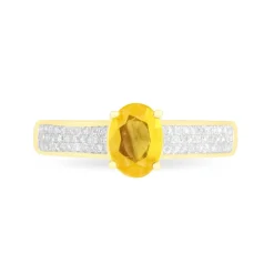 Bague Crista Or Jaune Citrine Et Diamant-Histoire d'Or Best