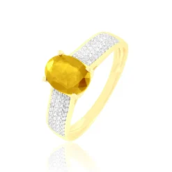Histoire d'Or Bague Crista Or Jaune Citrine Et Diamant