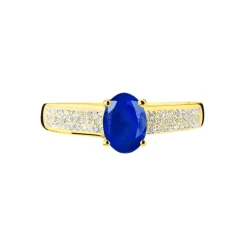 Bague Crista Or Jaune Saphir Et Diamant-Histoire d'Or New