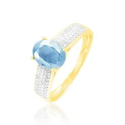 Bague Crista Or Jaune Topaze Et Diamant-Histoire d'Or Discount