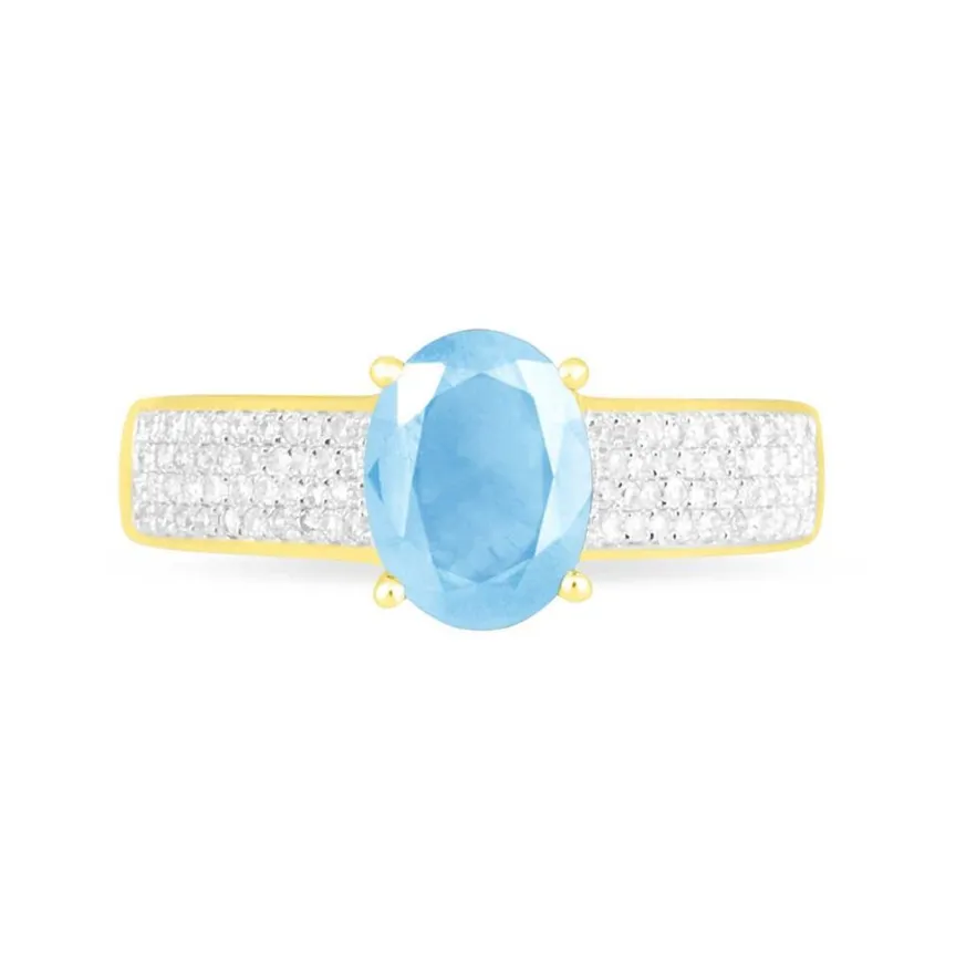 Bague Crista Or Jaune Topaze Et Diamant-Histoire d'Or Discount