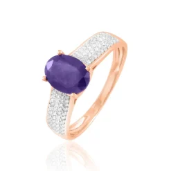 Bague Crista Or Rose Amethyste Et Diamant-Histoire d'Or Outlet