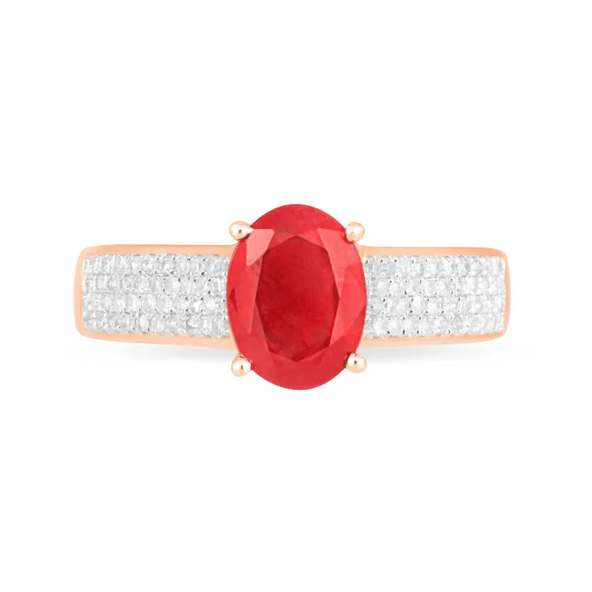 Bague Crista Or Rose Rubis Et Diamant-Histoire d'Or Discount