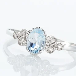 Bague Cyprille Or Blanc Topaze Et Oxyde De Zirconium-Histoire d'Or Outlet