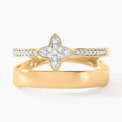 Bague Delicatesse Or Jaune Diamant-Histoire d'Or Clearance