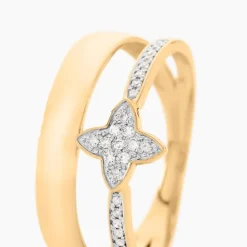 Bague Delicatesse Or Jaune Diamant-Histoire d'Or Clearance