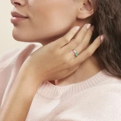 Bague Denise Or Blanc Emeraude Et Diamant-Histoire d'Or Hot