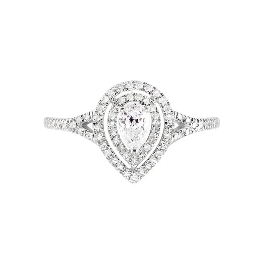 Bague Diamina Or Blanc Diamant-Histoire d'Or Sale