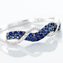 Bague Dimitria Or Blanc Saphir Et Diamant-Histoire d'Or New