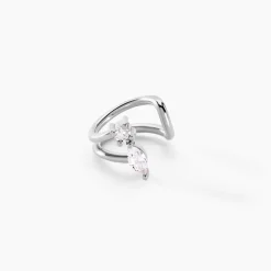 Histoire d'Or Bague D'oreille Unitaire Navette De Zirconium