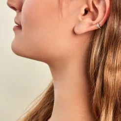 Bague D'oreille Unitaire Naura Argent Blanc Oxyde De Zirconium-Histoire d'Or Online