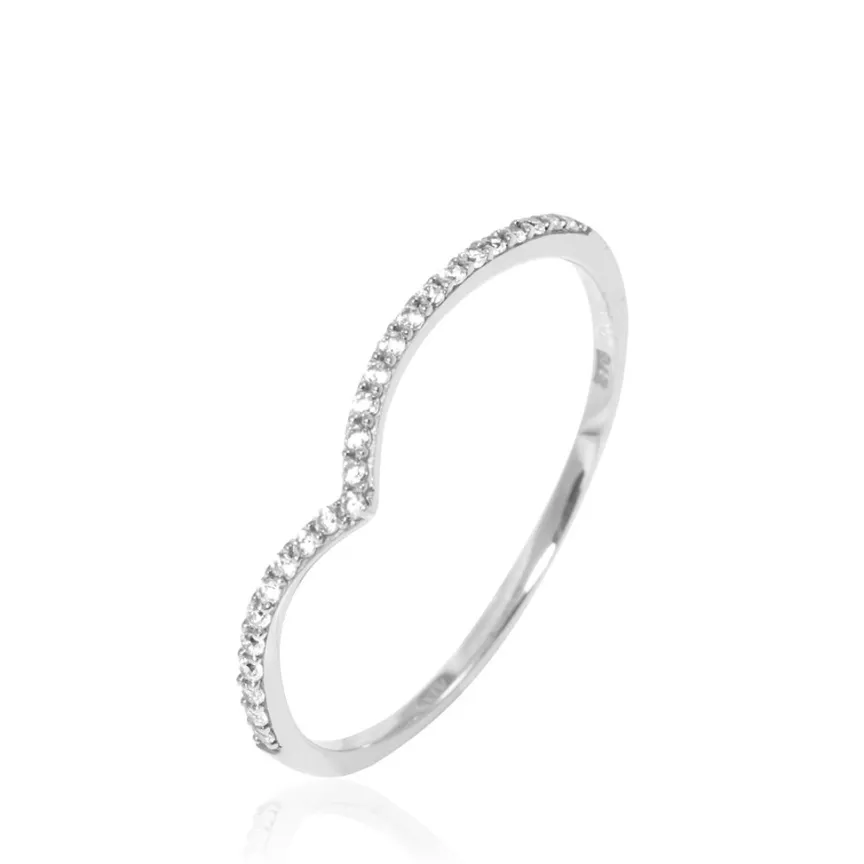 Bague Dounia Or Blanc Oxyde De Zirconium-Histoire d'Or Hot