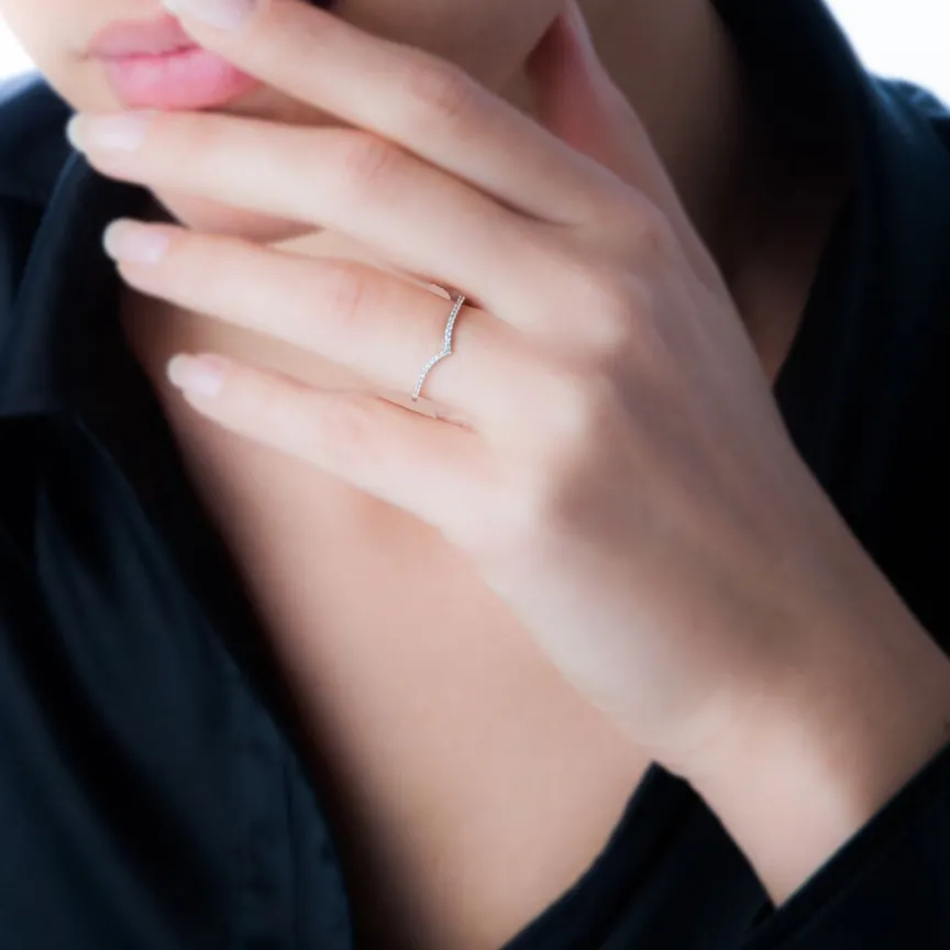 Bague Dounia Or Blanc Oxyde De Zirconium-Histoire d'Or Hot