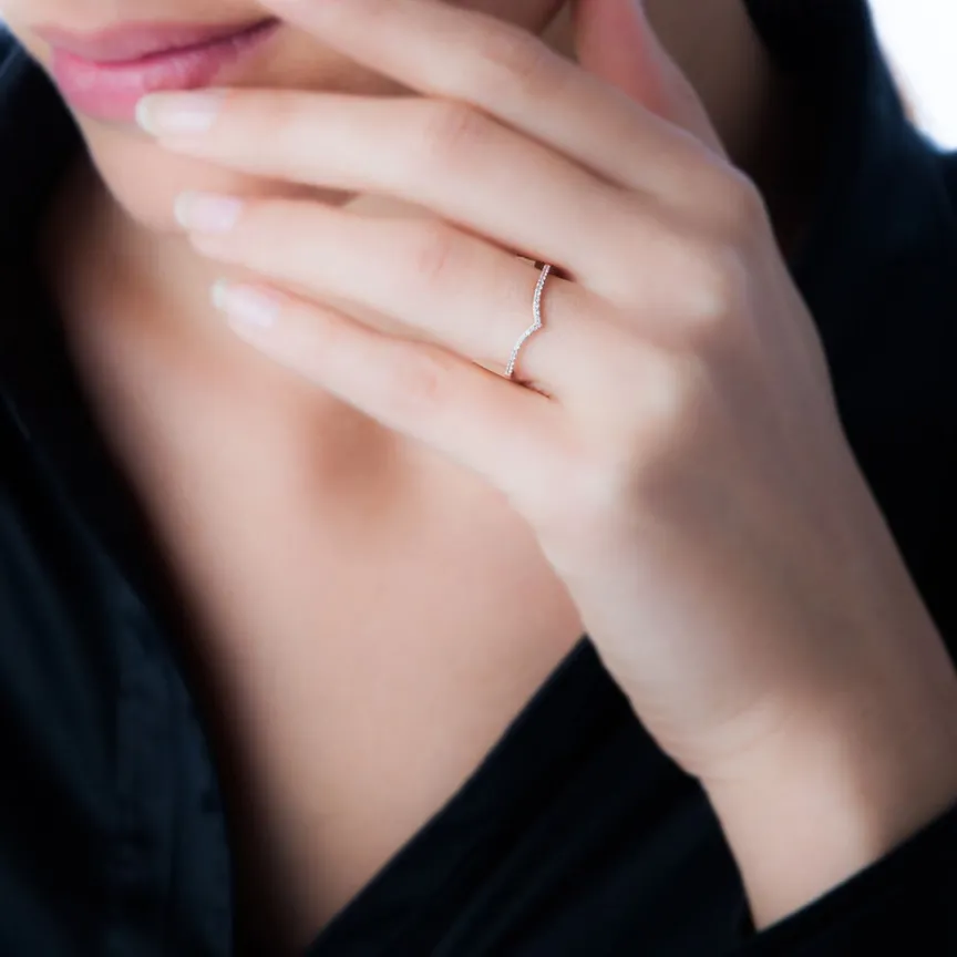 Bague Dounia Or Rose Oxyde De Zirconium-Histoire d'Or