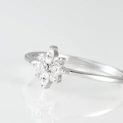 Bague Eclat Argent Blanc Oxyde De Zirconium-Histoire d'Or Online