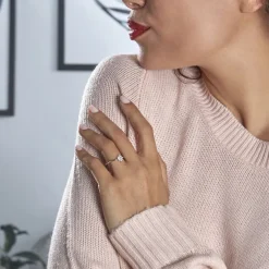 Bague Eclat Argent Blanc Oxyde De Zirconium-Histoire d'Or Online