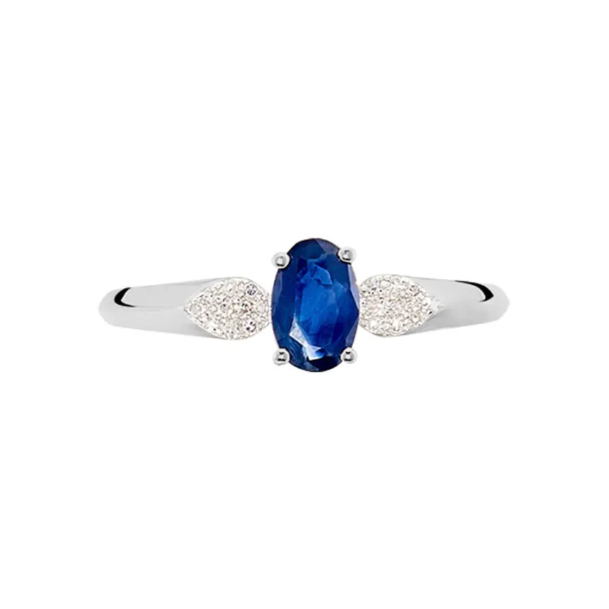 Bague Edgina Or Blanc Saphir Et Diamant-Histoire d'Or Outlet