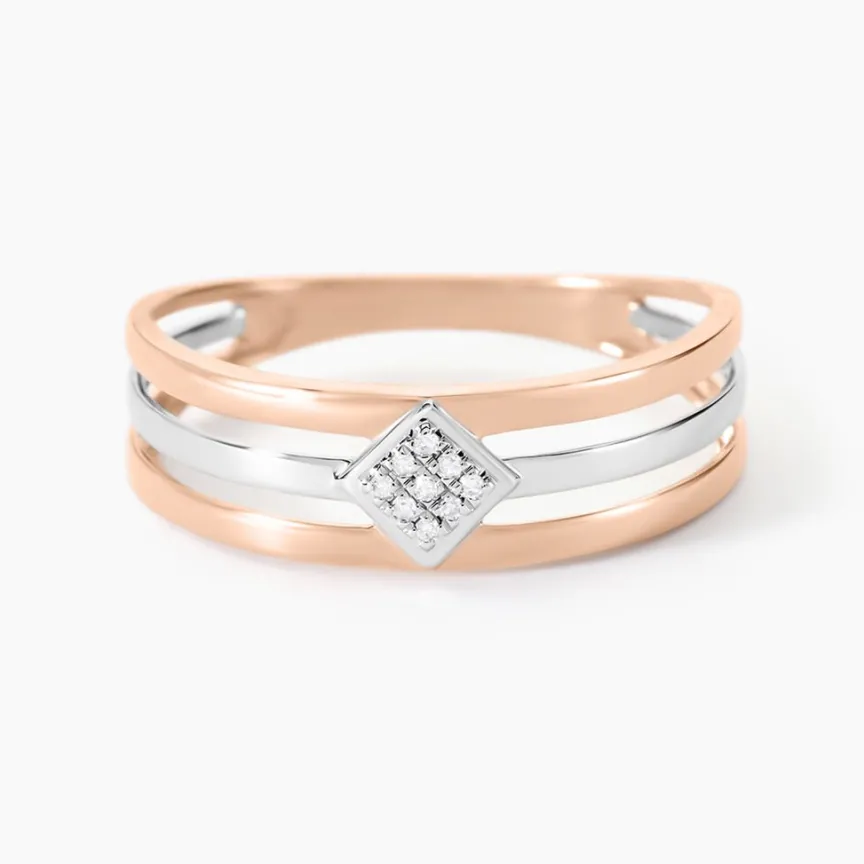 Bague Elsa Or Bicolore Diamant-Histoire d'Or Outlet